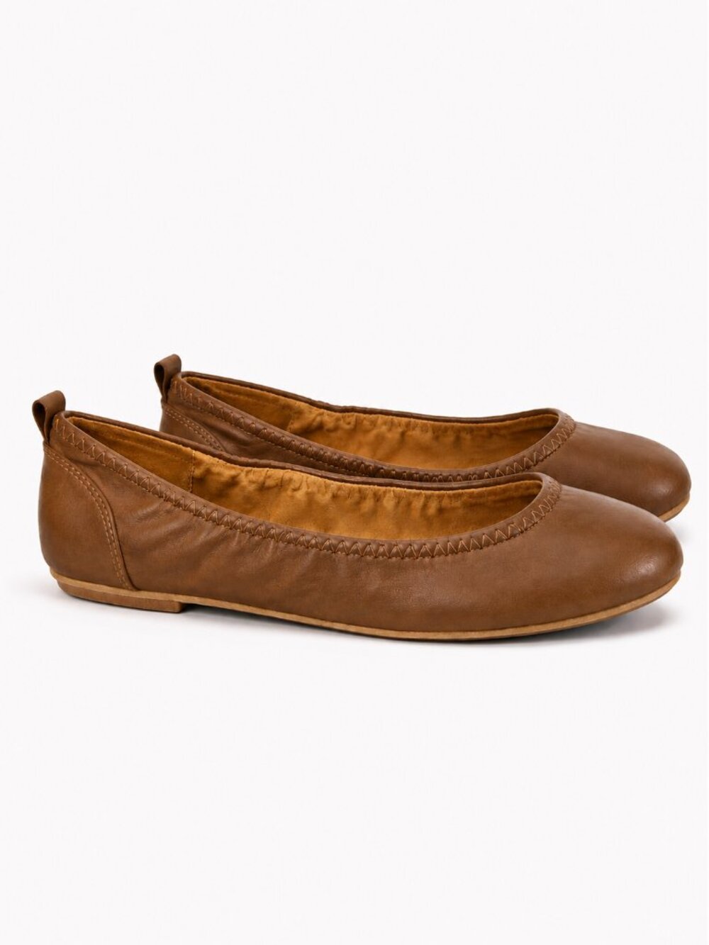 NIB MIA Lulu Cognac Brown Ballet Flats Women's Size 7